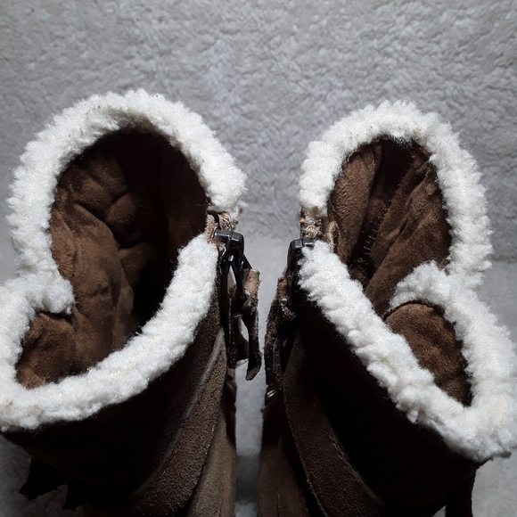 Soft Walk Tan Suede Leather Boots Size 5 - Picture 4 of 12